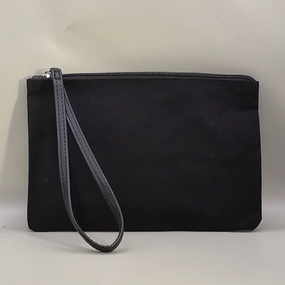 Victoria's Secret Wristlet Cosmetic Bag - Black With Silver Sequins 9